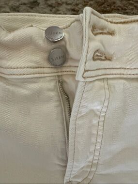 RISEN Cream High-Rise Jean Shorts